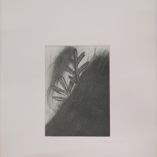 Arnulf Rainer Radierung "Eichenblatt für Joseph Beuys"
