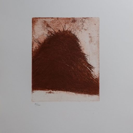 Druckgrafik Othmar Zechyr in rostrot