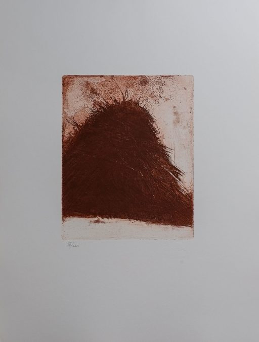 Druckgrafik Othmar Zechyr in rostrot